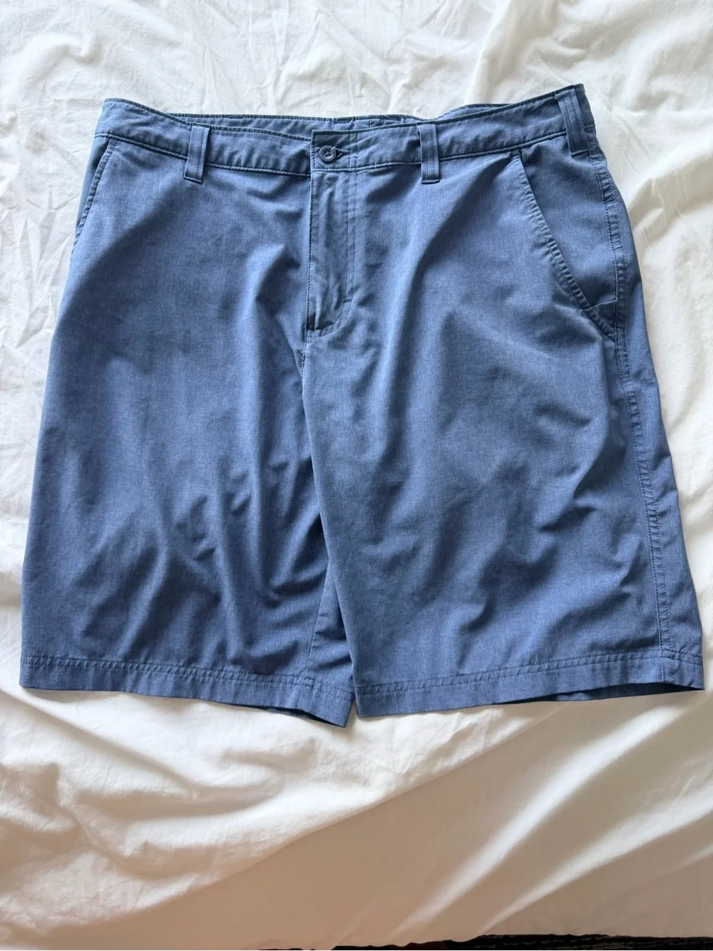Champion Men's Slate Blue Flat-Front Shorts
